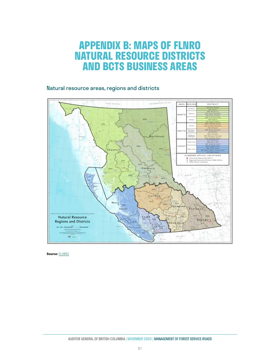 Page 52 of Management of Forest Service Roads, Auditor General of British Columbia, November 2020.