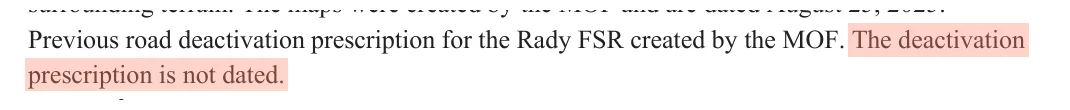 Highlighted line from the 2026 report: The deactivation prescription is not dated.