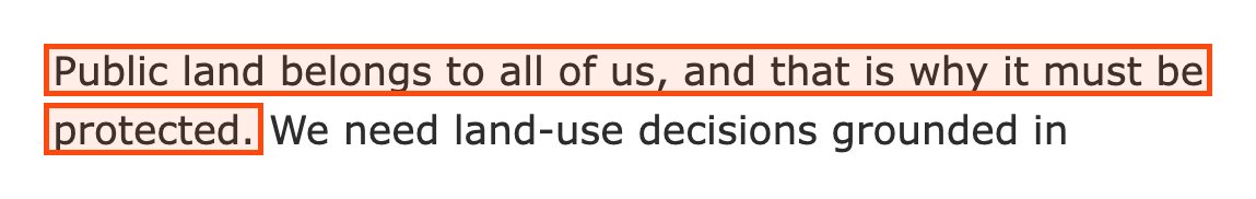 Text of the minister's article, boxed: Public land belongs to all of us, and that is why it must be protected.