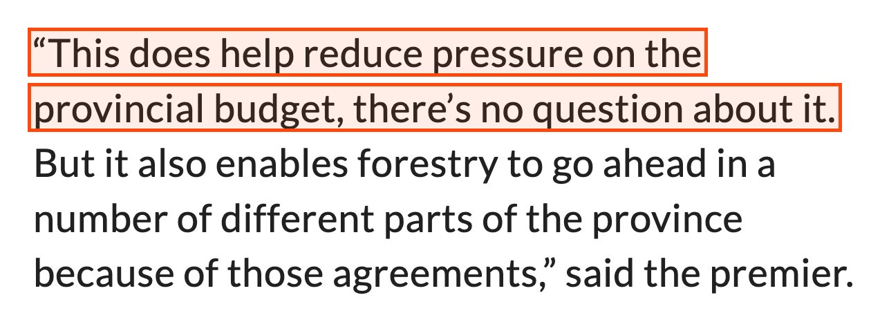 Daily Hive, quoting Premier David Eby, boxed: This does help reduce pressure on the provincial budget, there's no question about it.