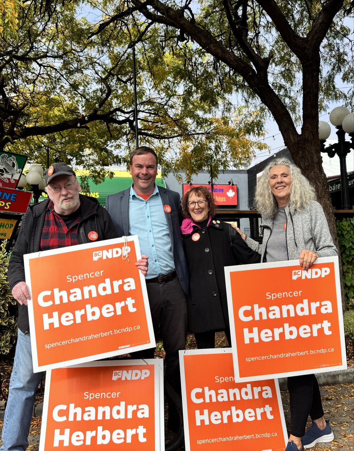 Photo from his post: campaigning on a Vancouver street