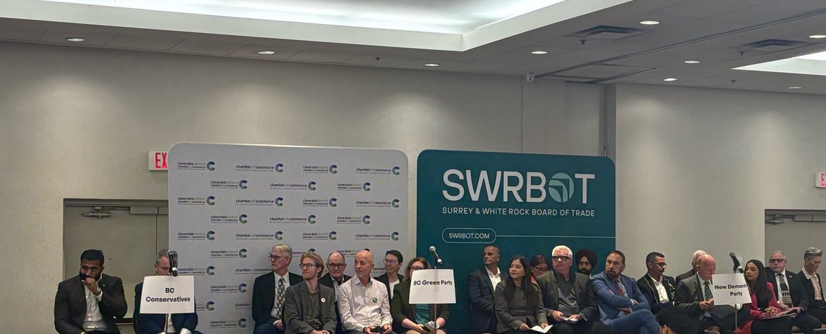 Photo from her post: the Surrey Board of Trade debate